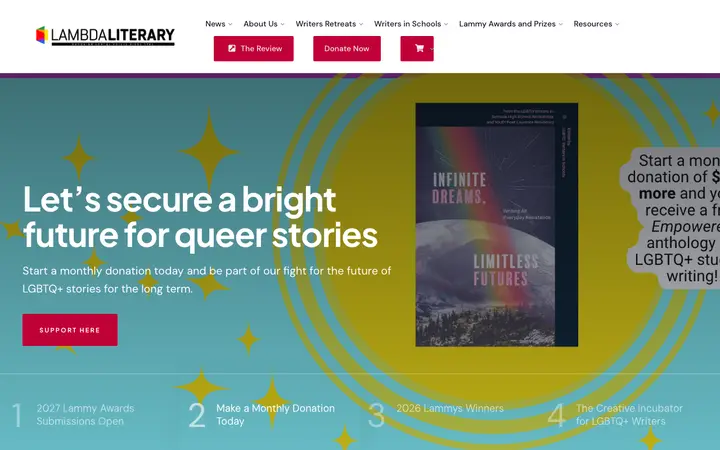 Lambda Literary 网站截图