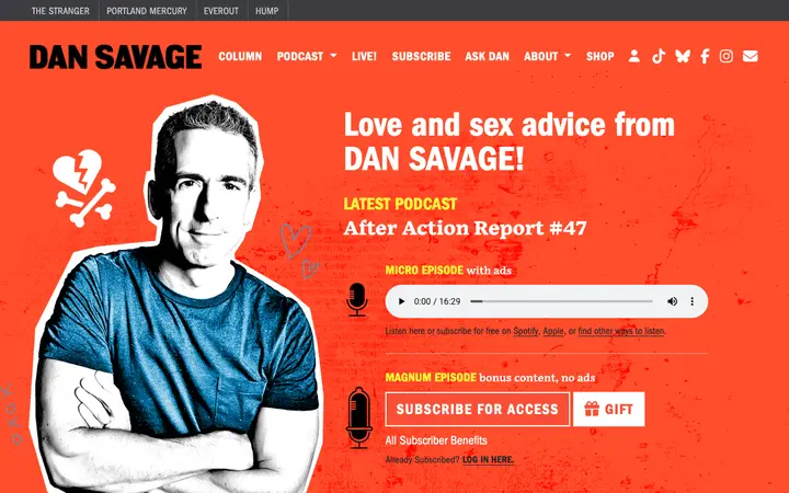 Savage Love 网站截图